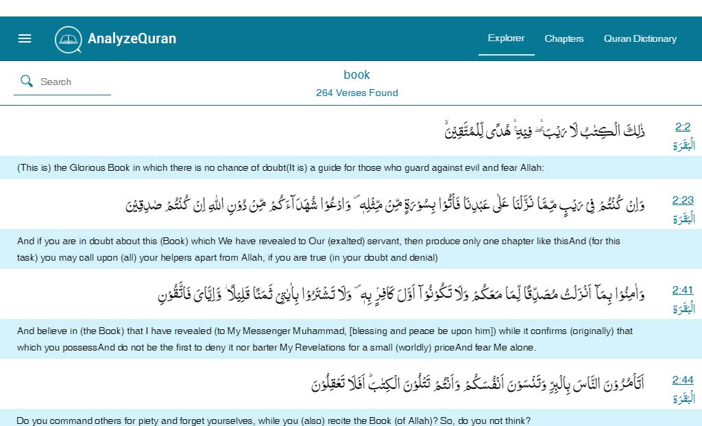 Quran Search Section